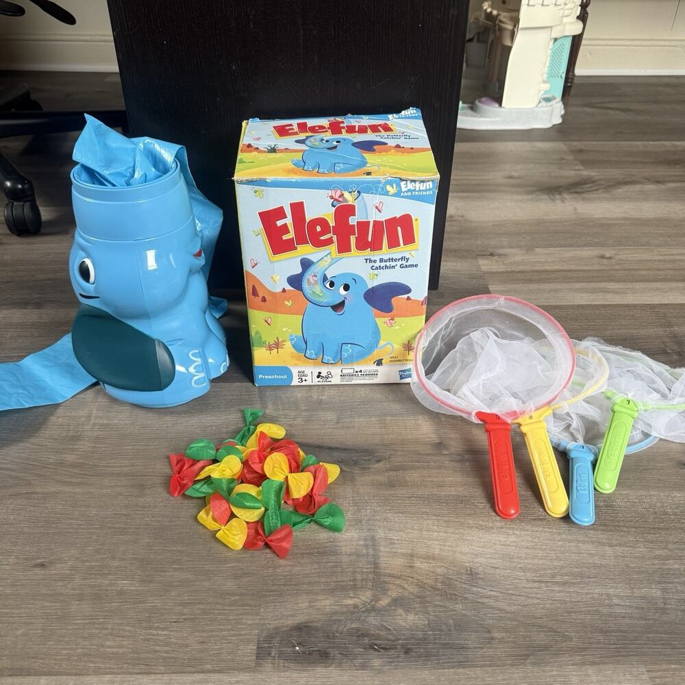 Elefun Hasbro/MB Butterfly Catching Game 2008 Works With Butterflies